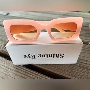 NWT- Womans Candy Color Rectangle Frame Sunglasses